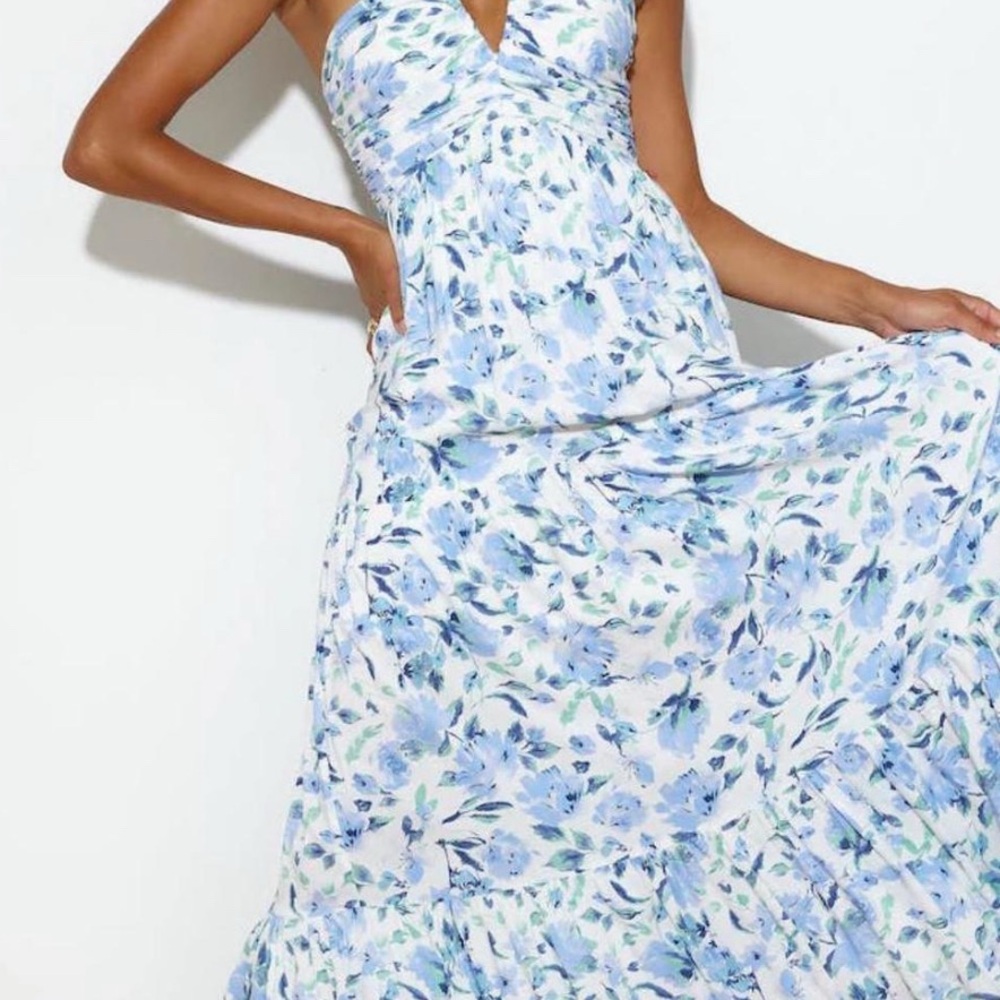 Hello Molly Blue Floral Maxi Dress